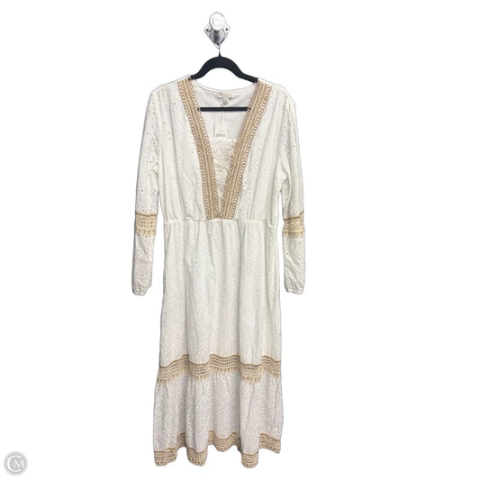 Dress Casual Maxi By Cato In White, Size: Xl
