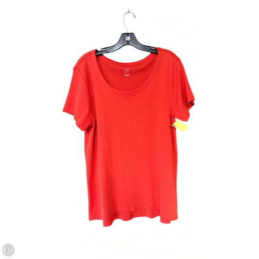 Top Short Sleeve By J. Jill In Orange, Size: L