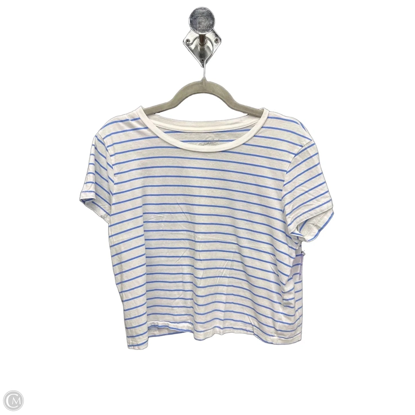 Top Short Sleeve By Universal Thread In Striped Pattern, Size: L