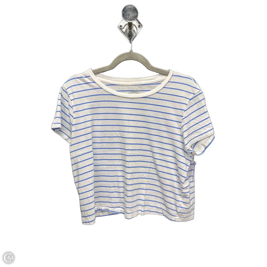 Top Short Sleeve By Universal Thread In Striped Pattern, Size: L