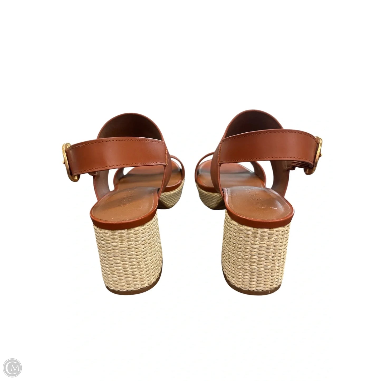 Shoes Heels Block By Aerosoles In Brown & Cream, Size: 10