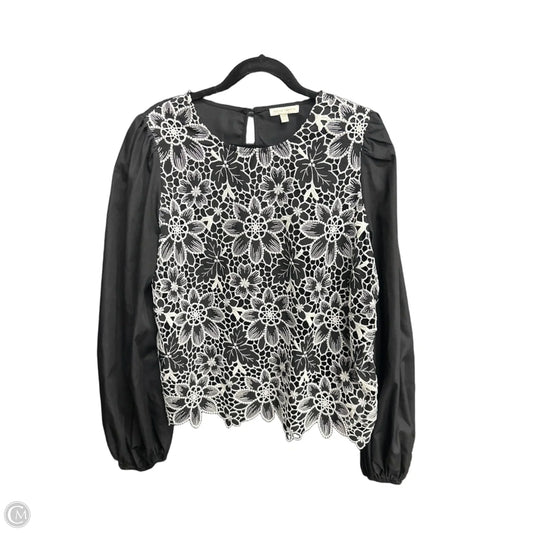 Top 3/4 Sleeve By Flying Tomato In Black & White, Size: 2x