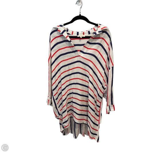 Top 3/4 Sleeve By Umgee In Blue & Red & White, Size: Xl
