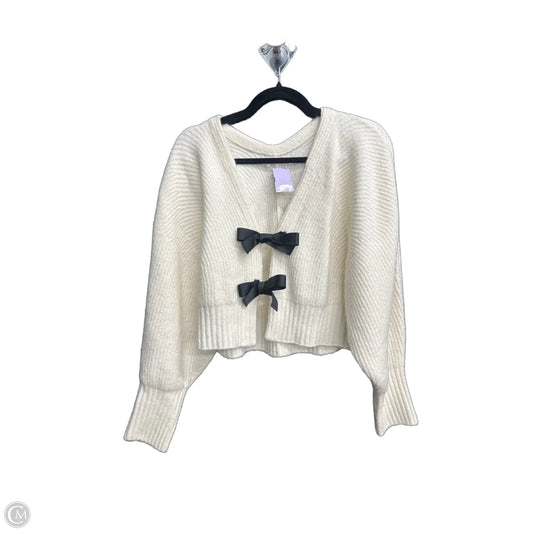 Sweater Cardigan By Anthropologie In Cream, Size: M