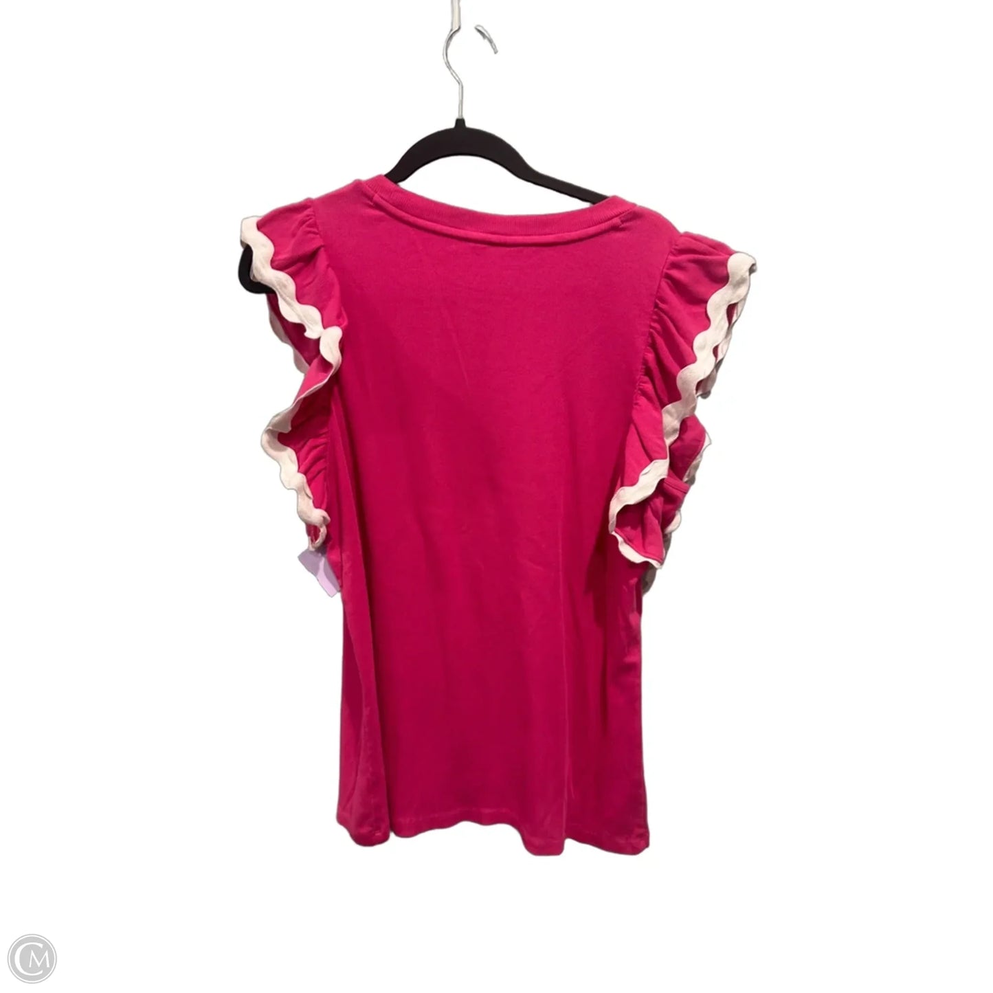 Top Sleeveless By Crown And Ivy In Pink & White, Size: Xl
