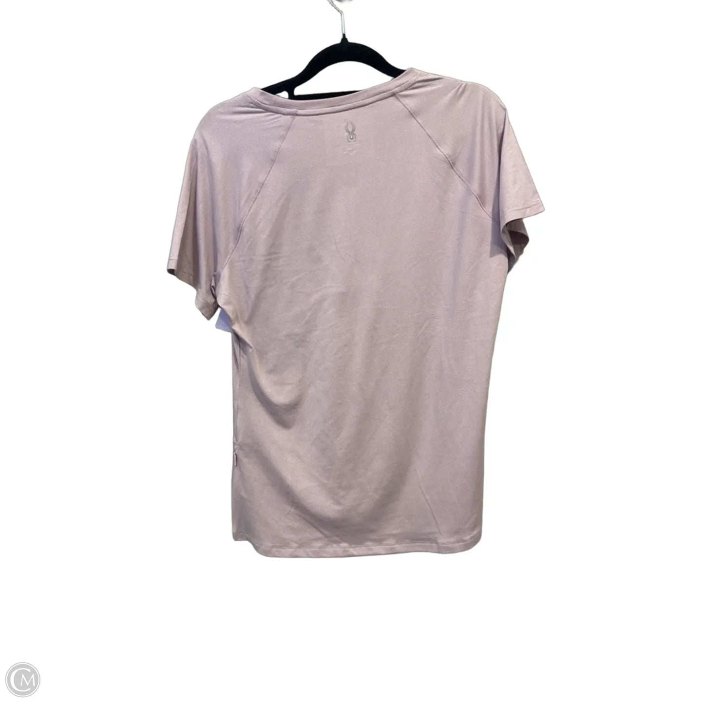 Athletic Top Short Sleeve By Spyder In Purple & White, Size: M