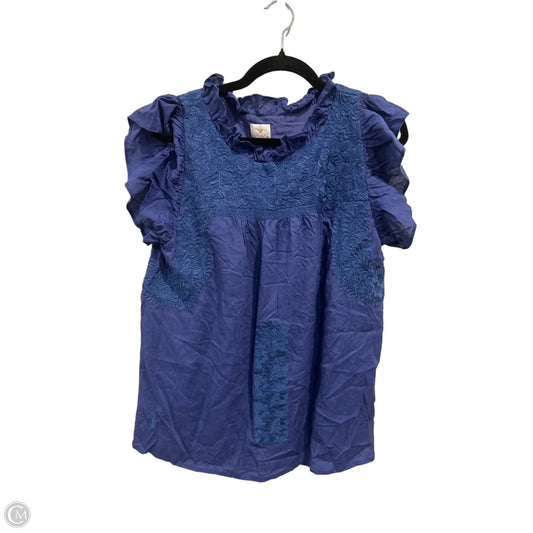 Top Sleeveless By J.marie In Blue, Size: L