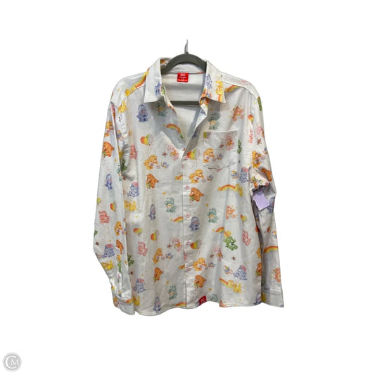 Top Long Sleeve By Clothes Mentor In White, Size: L