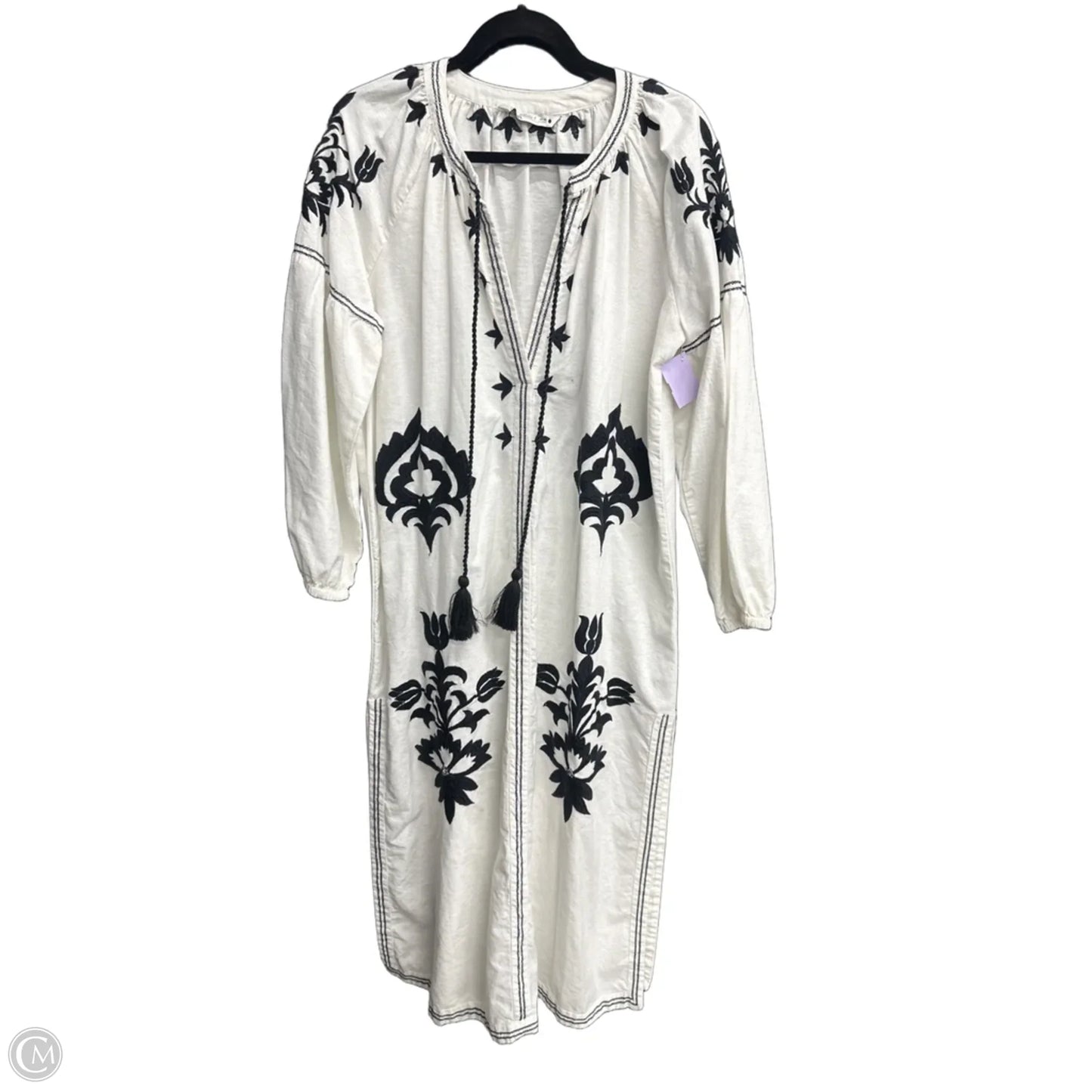 Dress Casual Maxi By Zara In Black & White, Size: M