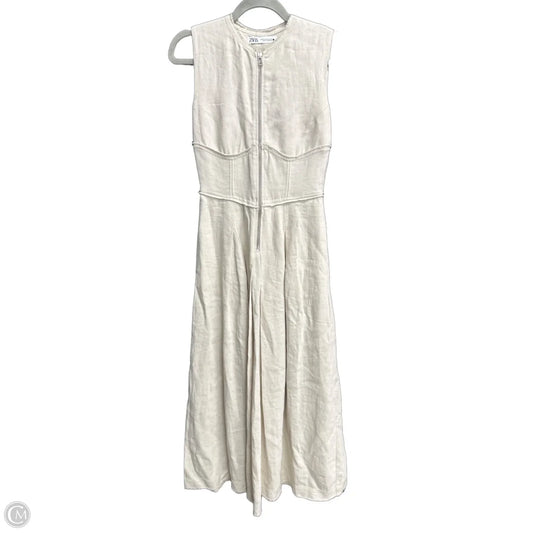Dress Casual Maxi By Zara In Beige, Size: Xs