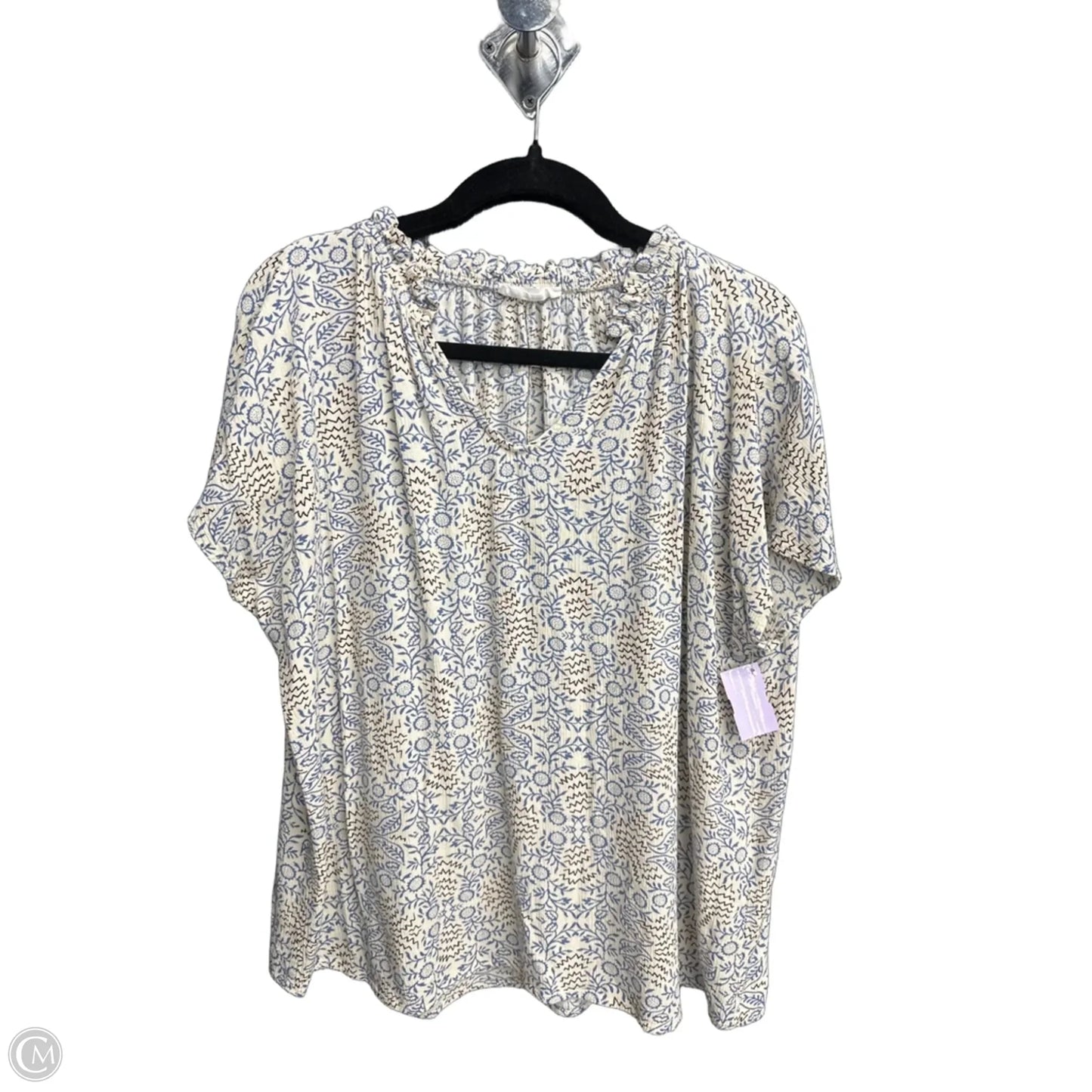 Top Short Sleeve By First Love In Cream, Size: L