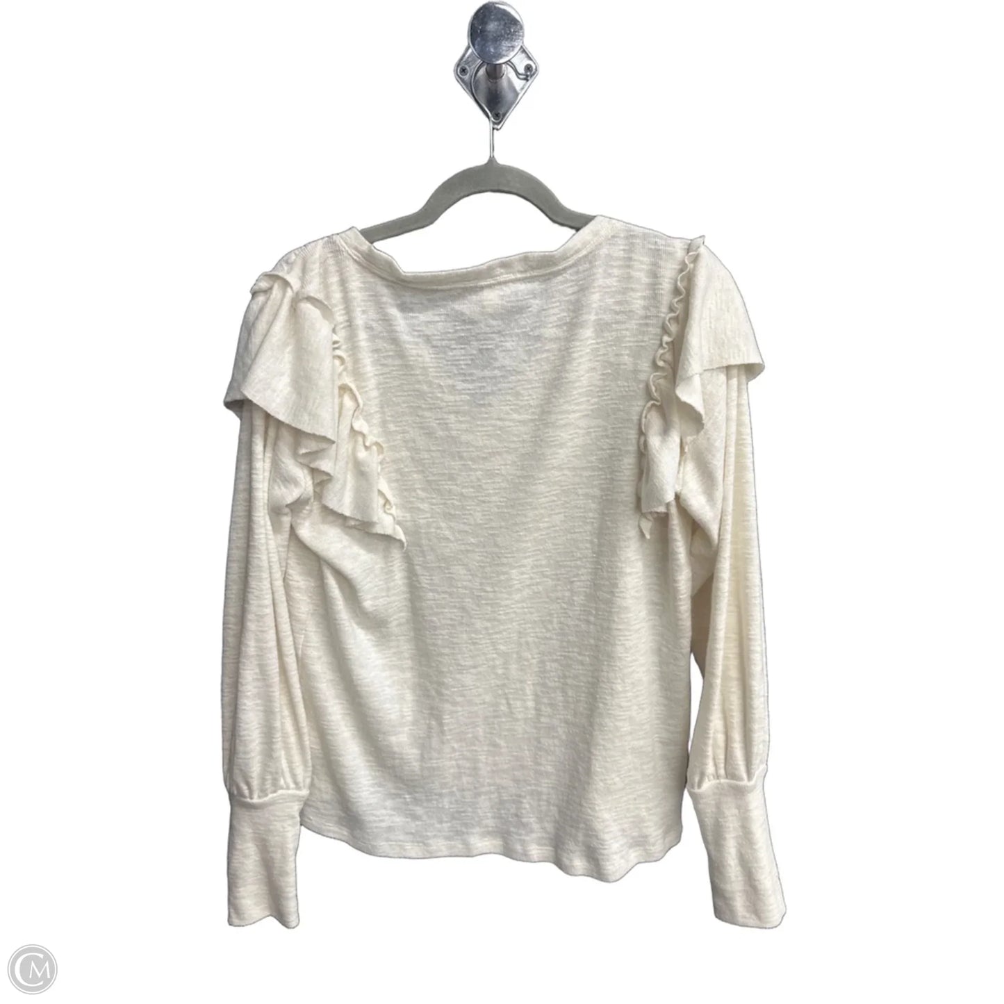 Top Long Sleeve By Pilcro In Cream, Size: S
