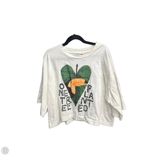 Top Short Sleeve By Farm Rio In White, Size: Xl