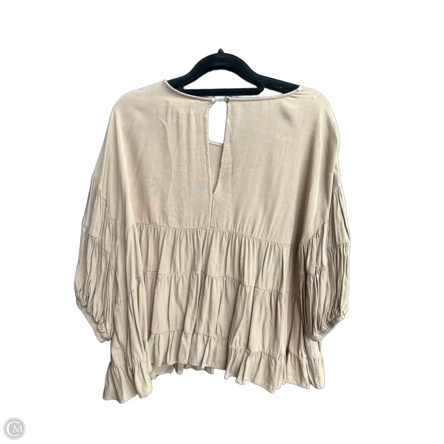 Top Short Sleeve By Melloday In Brown, Size: Xs