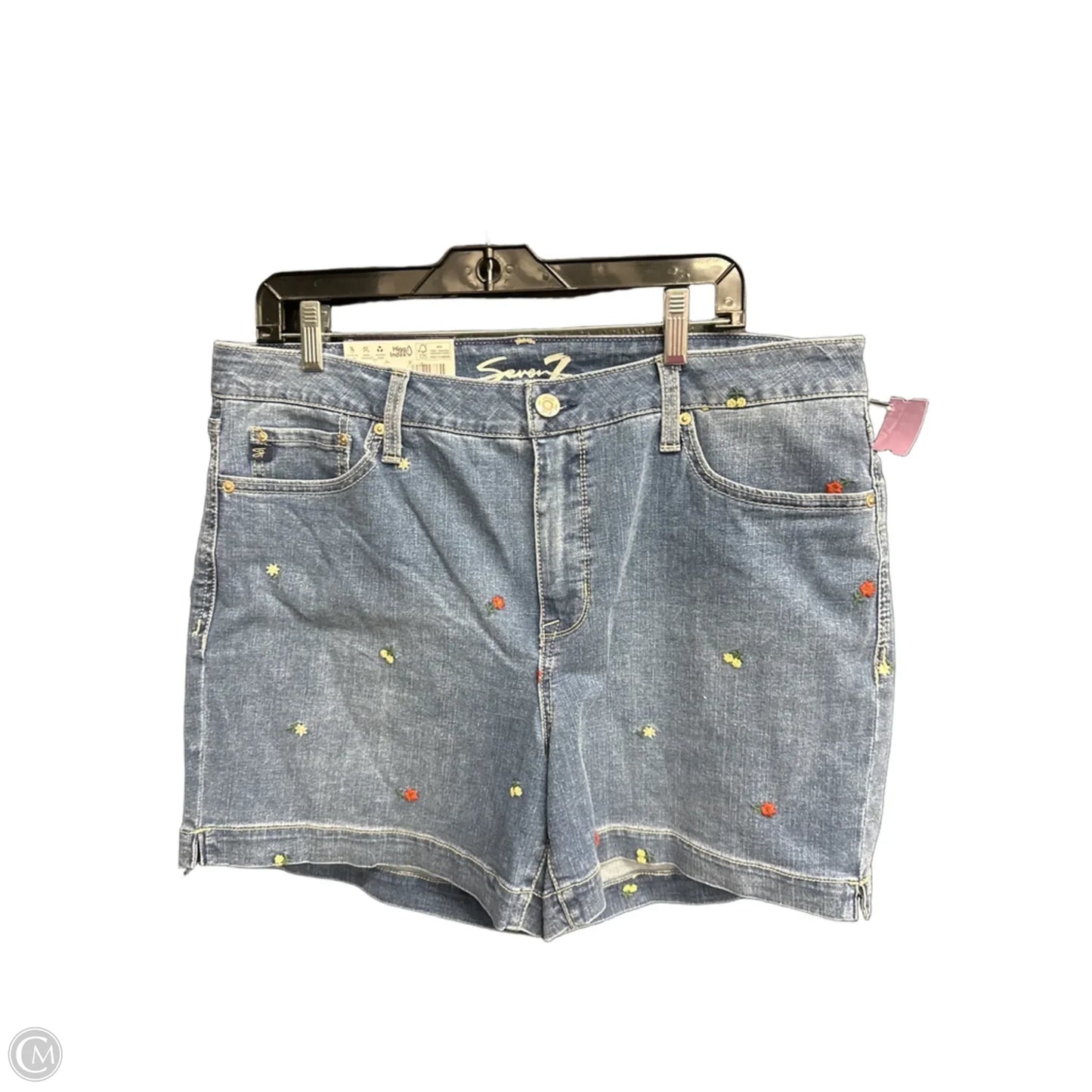 Shorts By Seven 7 In Blue Denim, Size: 16