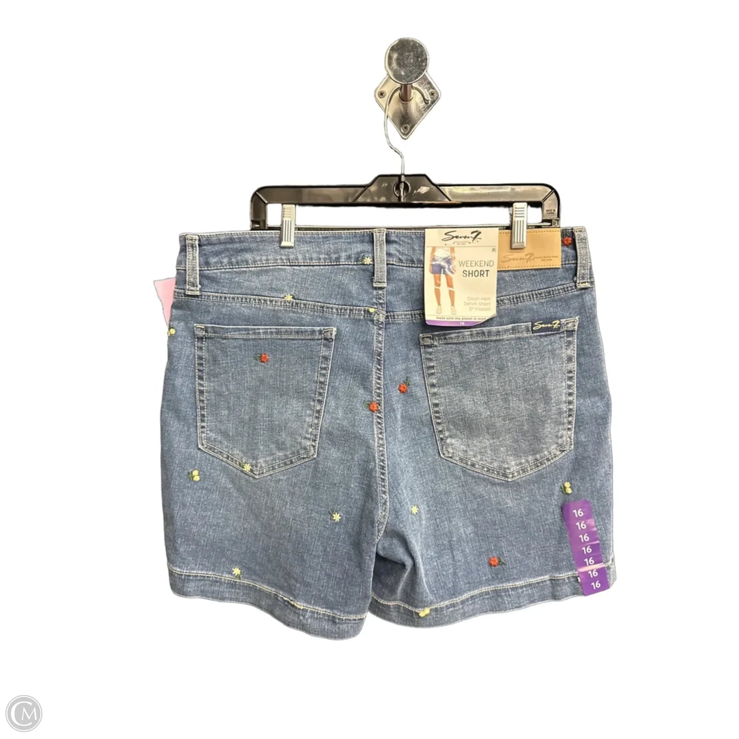 Shorts By Seven 7 In Blue Denim, Size: 16