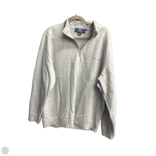 Sweatshirt Collar By Vineyard Vines In Grey, Size: L