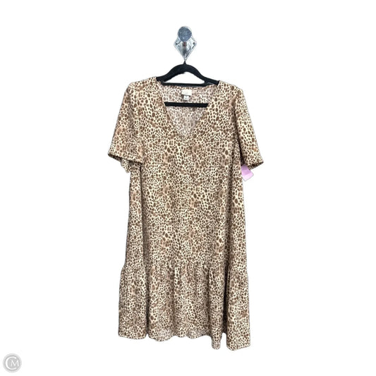 Dress Casual Short By A New Day In Leopard Print, Size: M