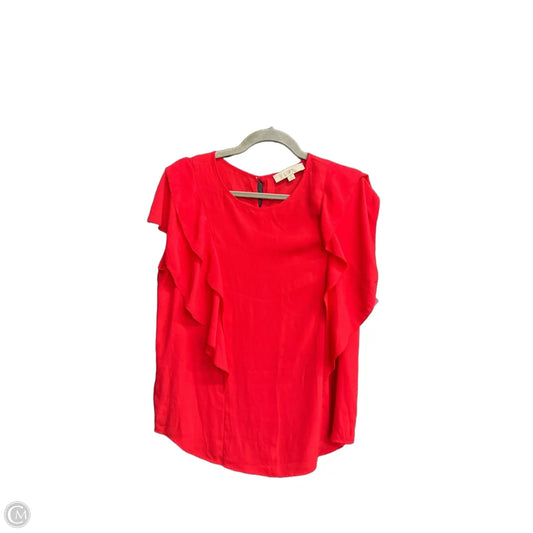 Top Sleeveless By Loft In Red, Size: L