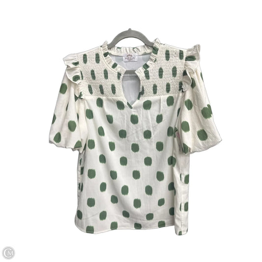 Top Short Sleeve By Clothes Mentor In Polkadot Pattern, Size: L