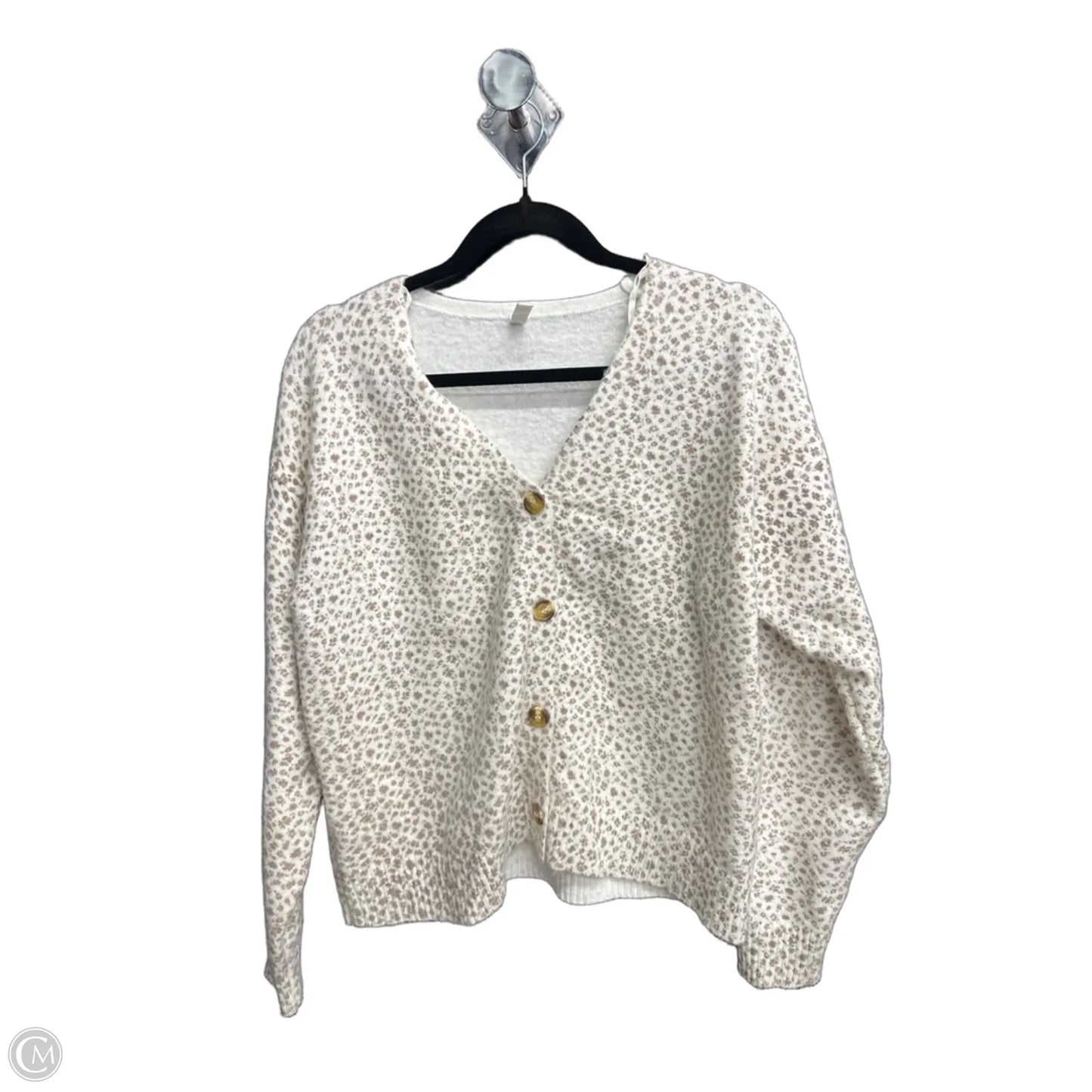 Sweater Cardigan By Wishlist In Floral Print, Size: S