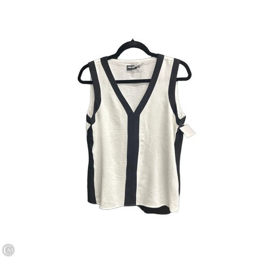 Top Sleeveless Designer By Karl Lagerfeld In Black & White, Size: M