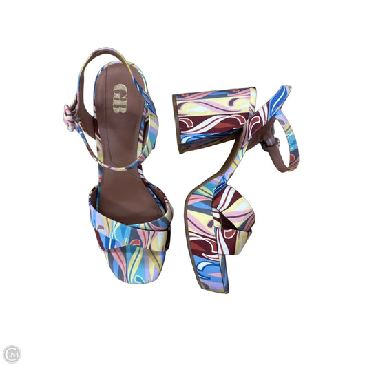 Shoes Heels Wedge By Gianni Bini In Multi-colored, Size: 9.5