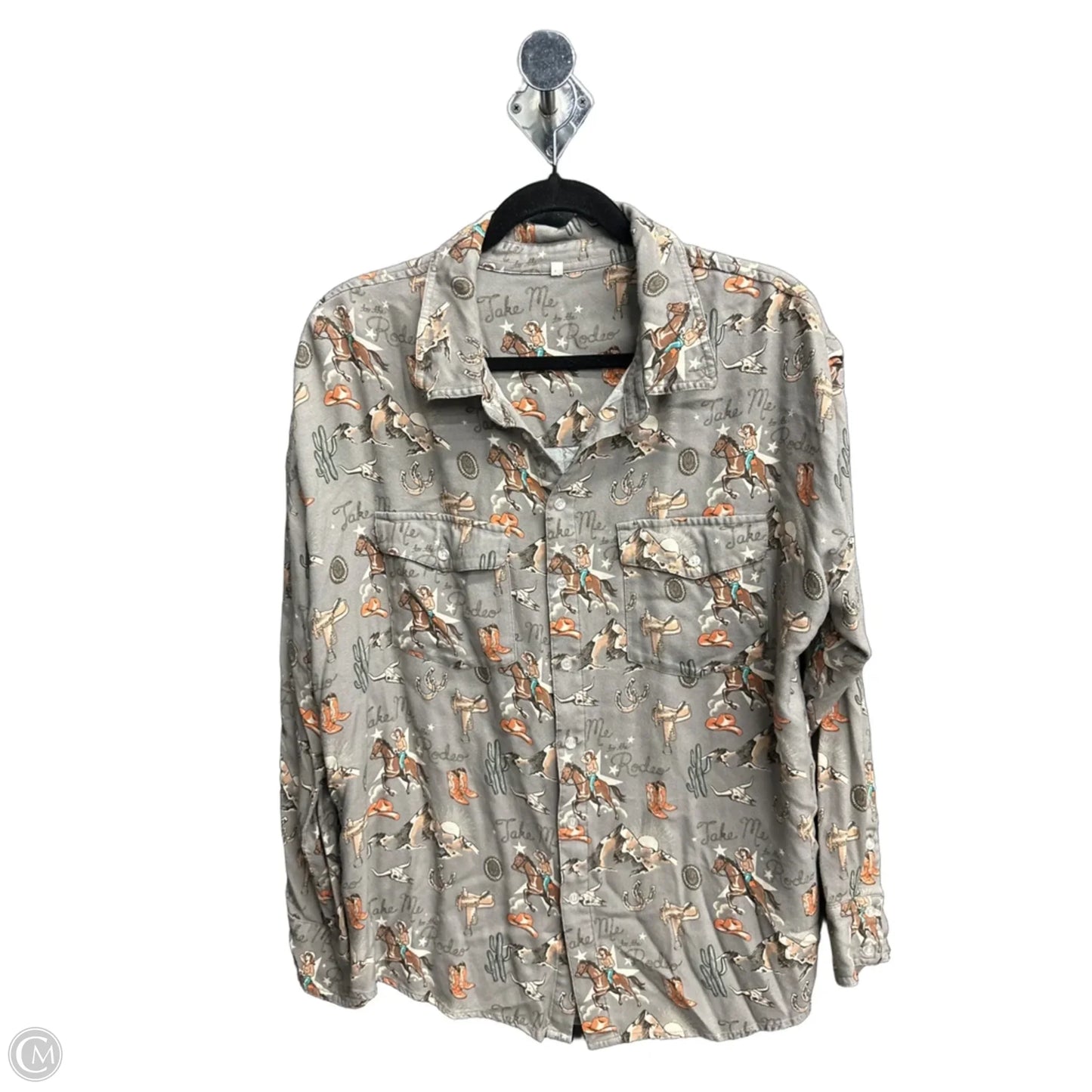 Top Long Sleeve By Clothes Mentor In Green, Size: M
