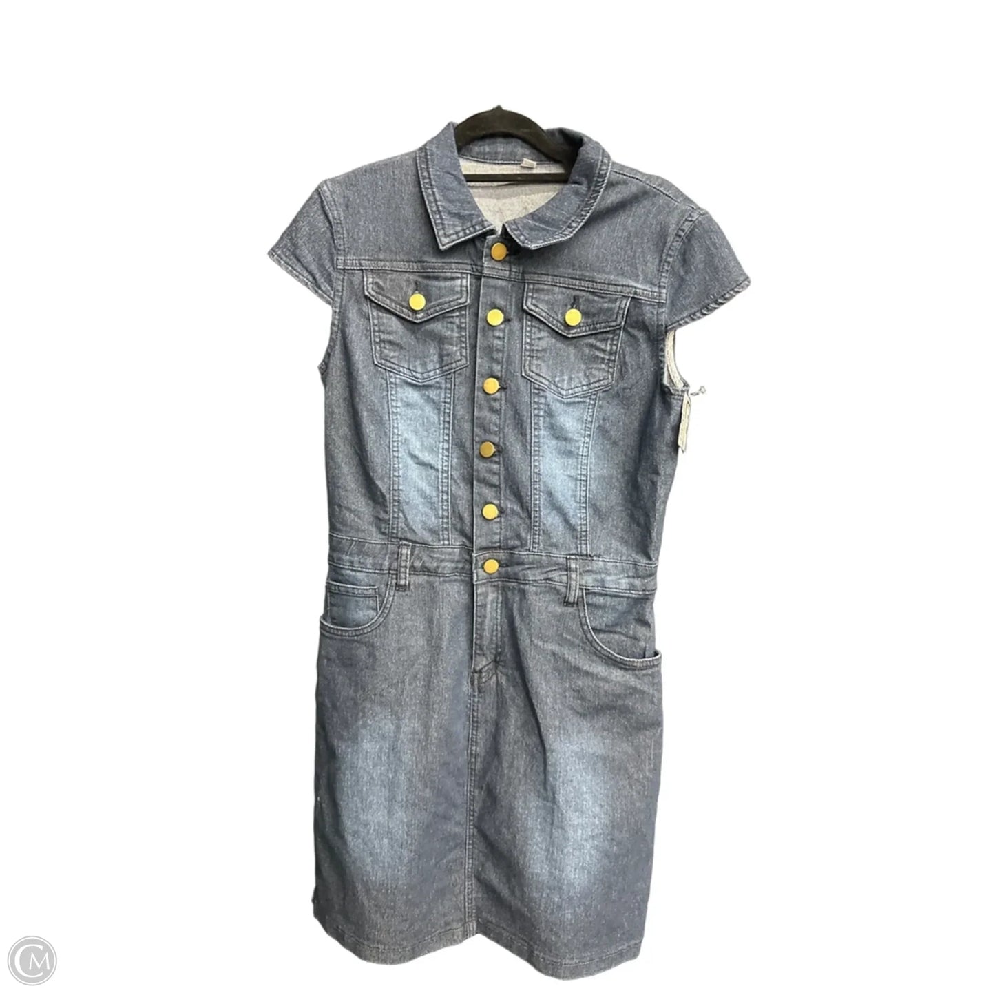 Dress Casual Short By Clothes Mentor In Blue Denim, Size: M