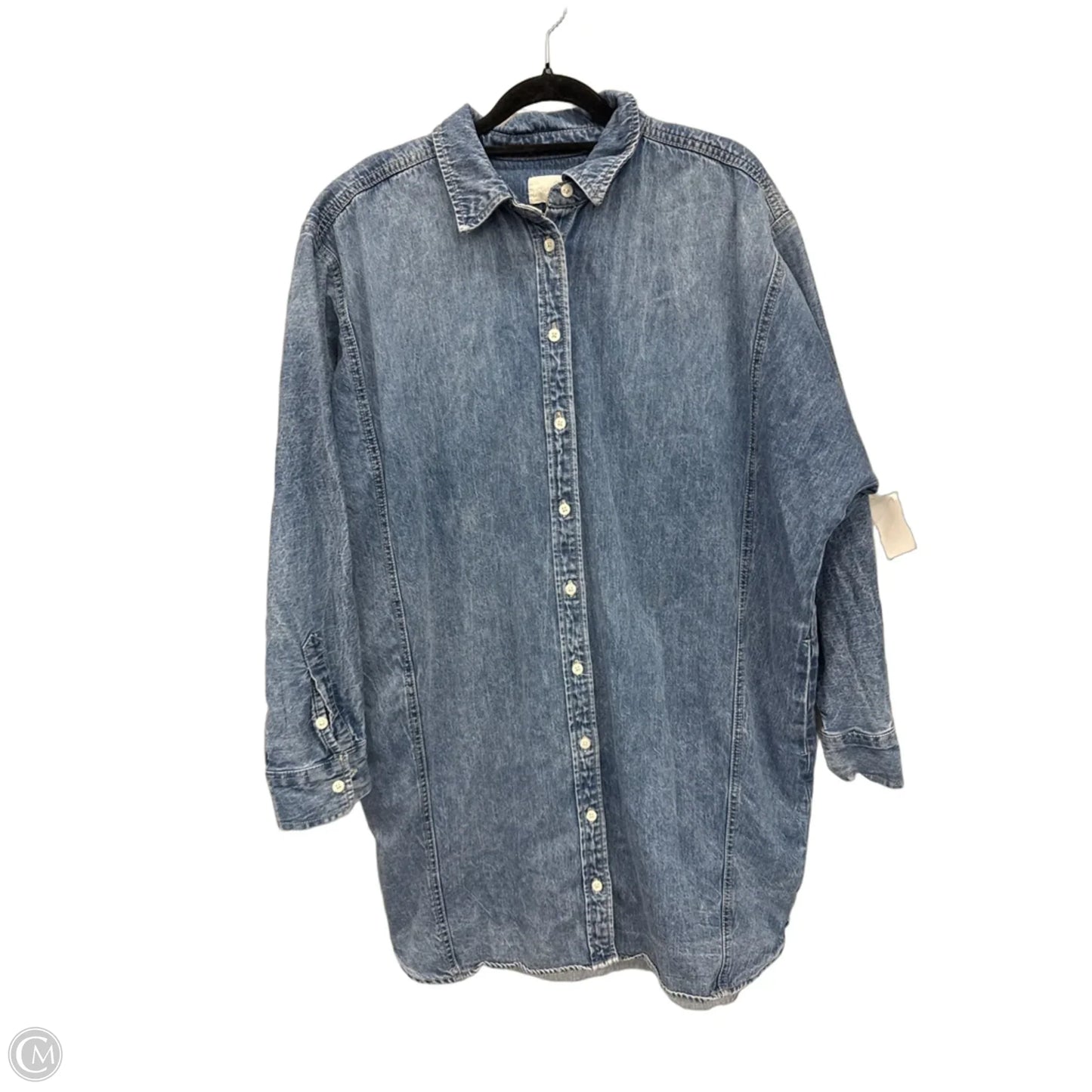 Top Long Sleeve By Universal Thread In Blue Denim, Size: M