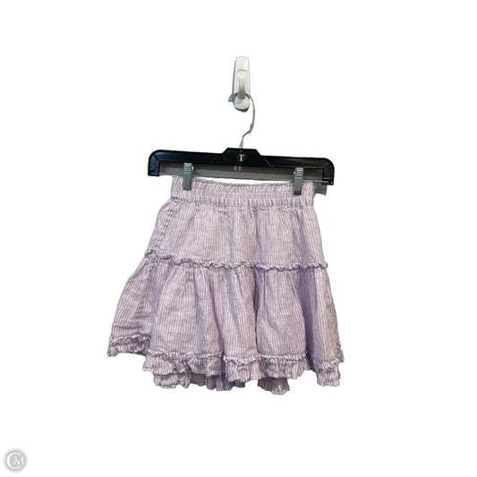 Skirt Mini & Short By Clothes Mentor In Striped Pattern, Size: 0
