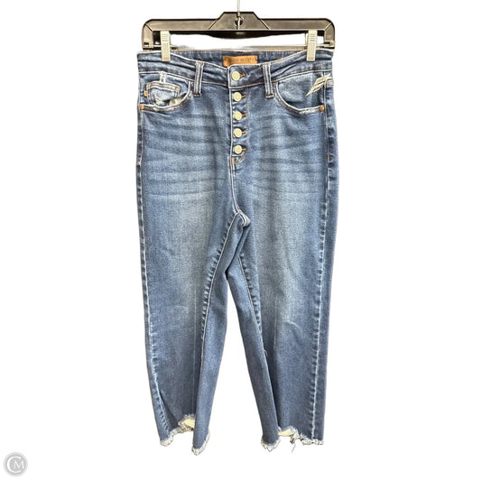 Jeans Wide Leg By Judy Blue In Blue Denim, Size: 8