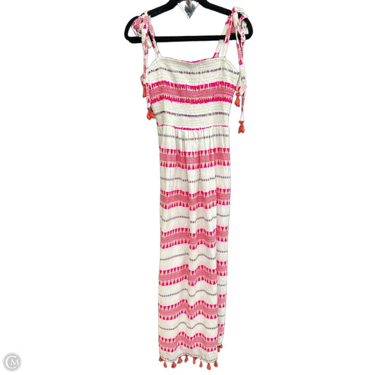 Dress Casual Maxi By En Creme In Pink & White, Size: S