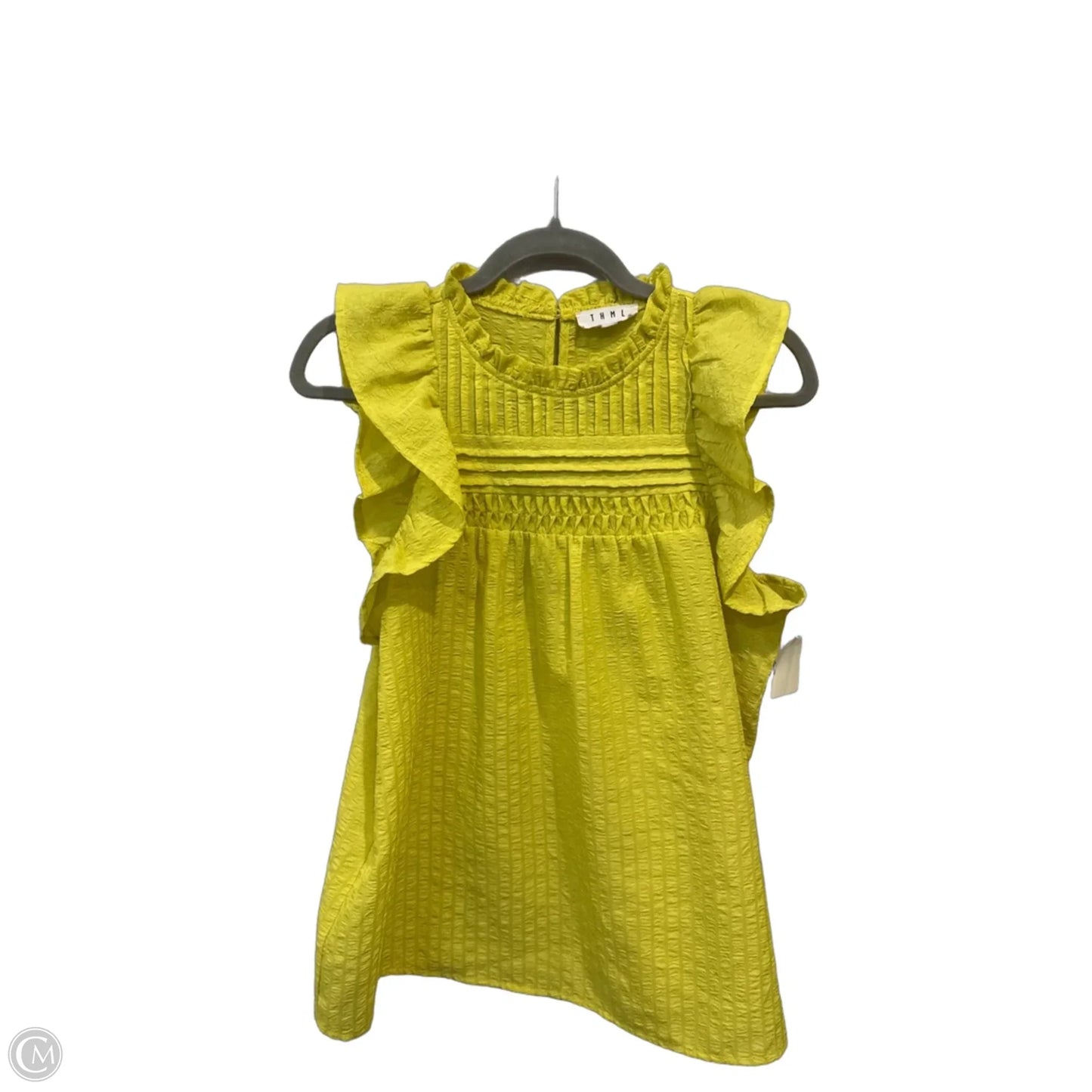 Top Sleeveless By Thml In Green, Size: M