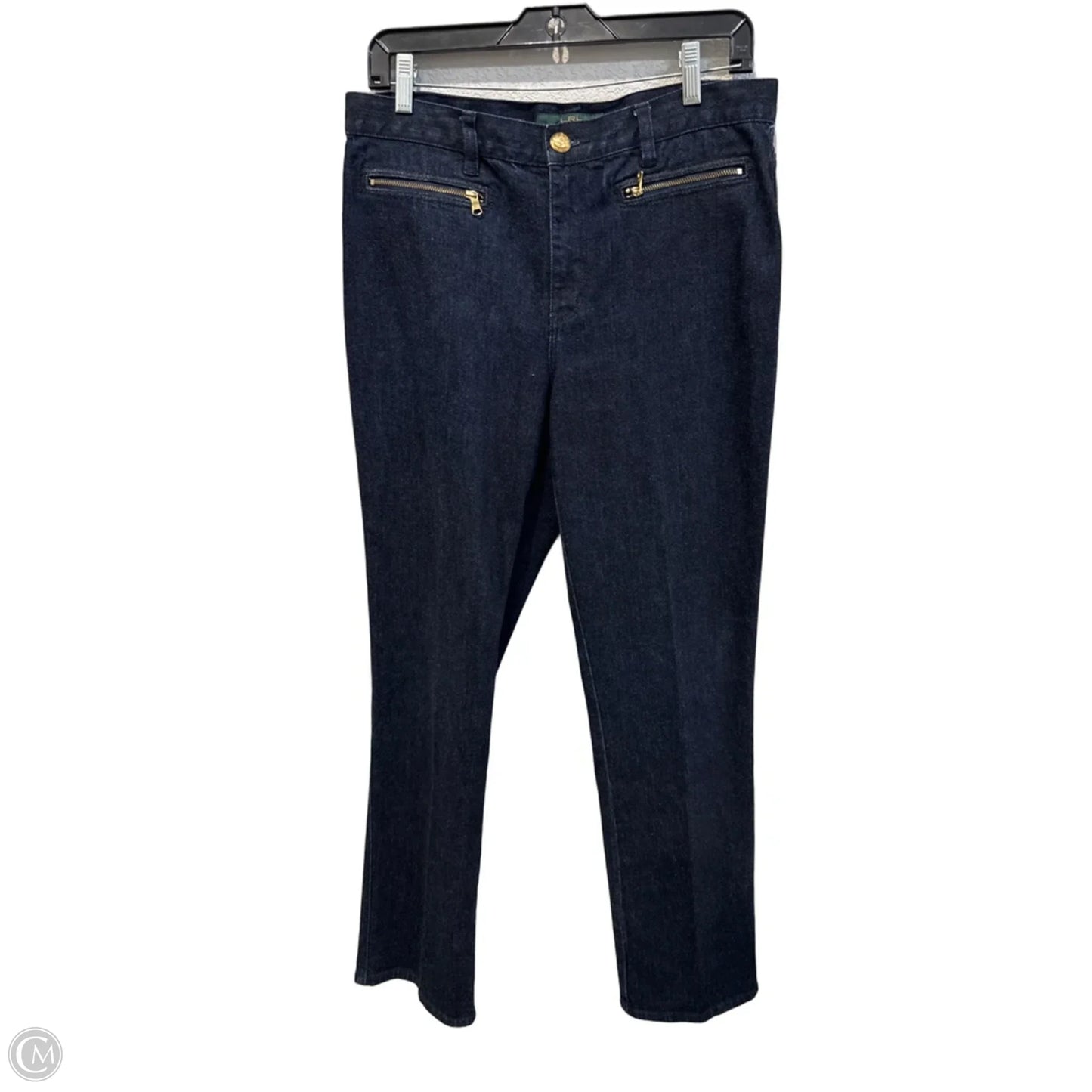 Jeans Straight By Ralph Lauren In Blue Denim, Size: 8