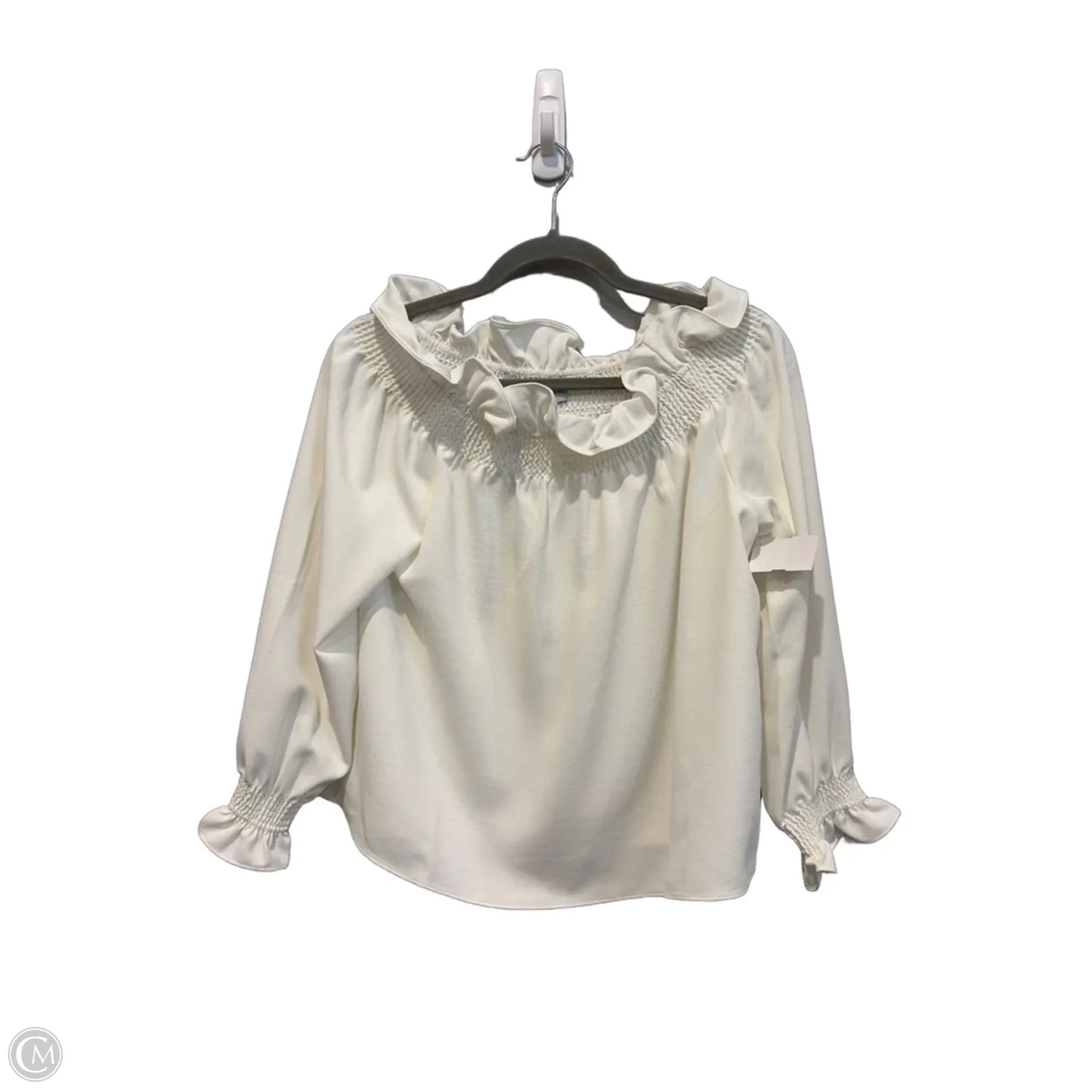 Top Long Sleeve By Tuckernuck In White, Size: S
