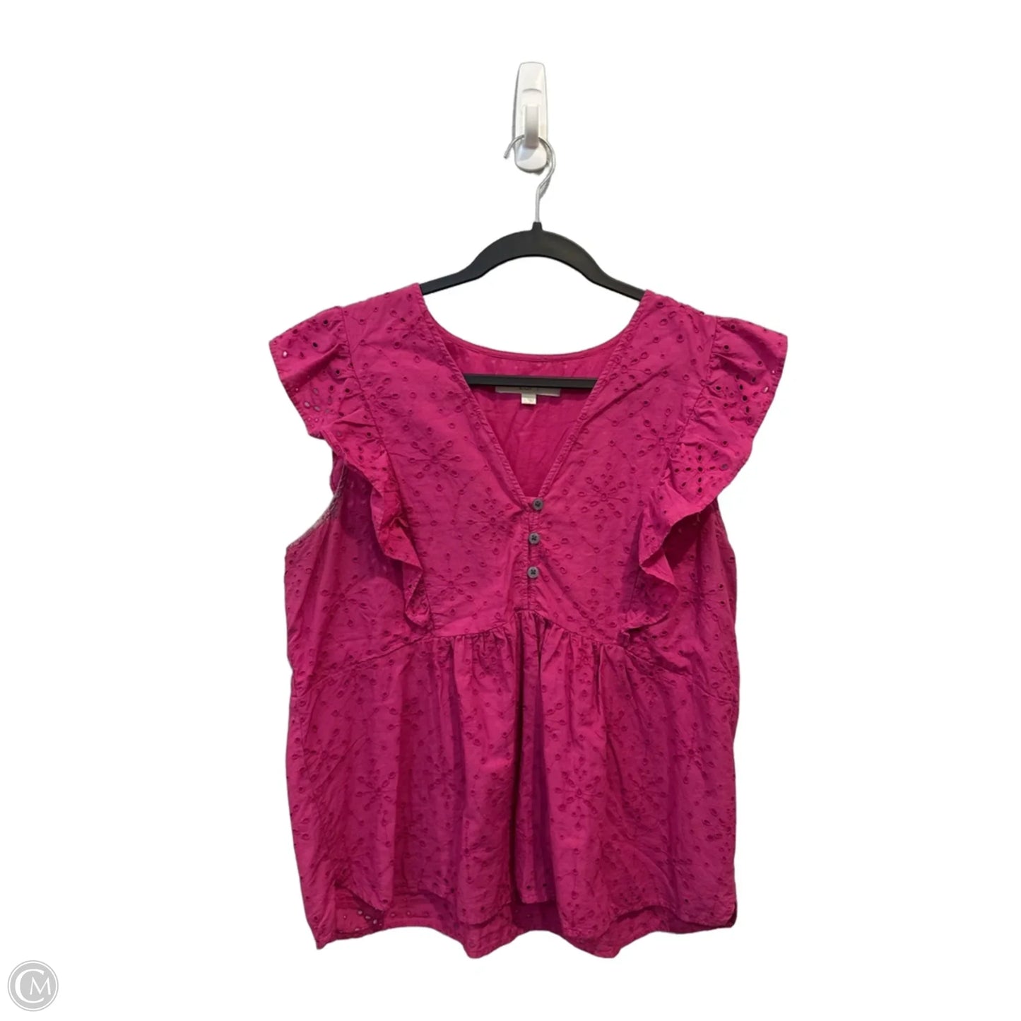 Top Sleeveless By Loft In Pink, Size: L