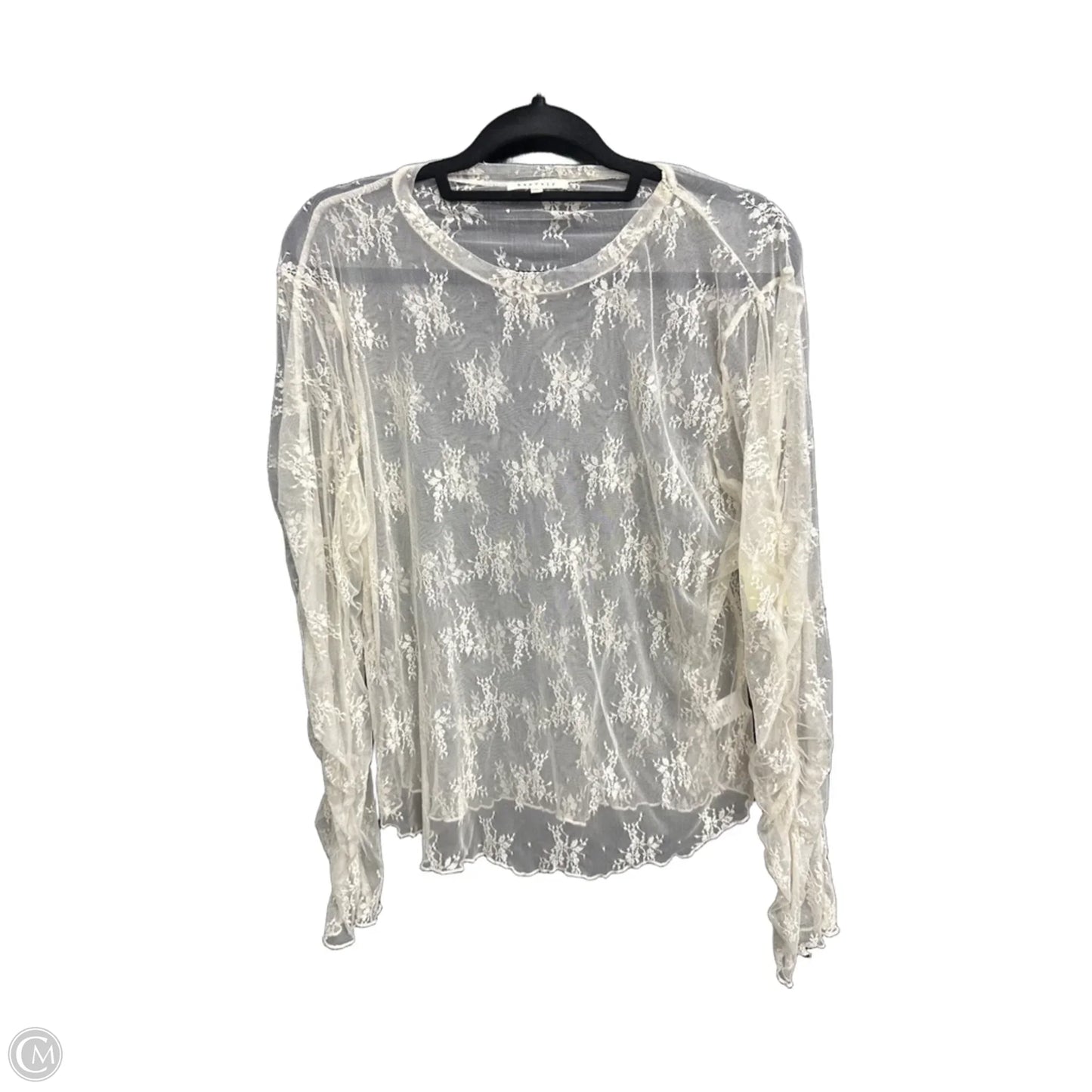 Top Long Sleeve By Baevely In Cream, Size: 2x