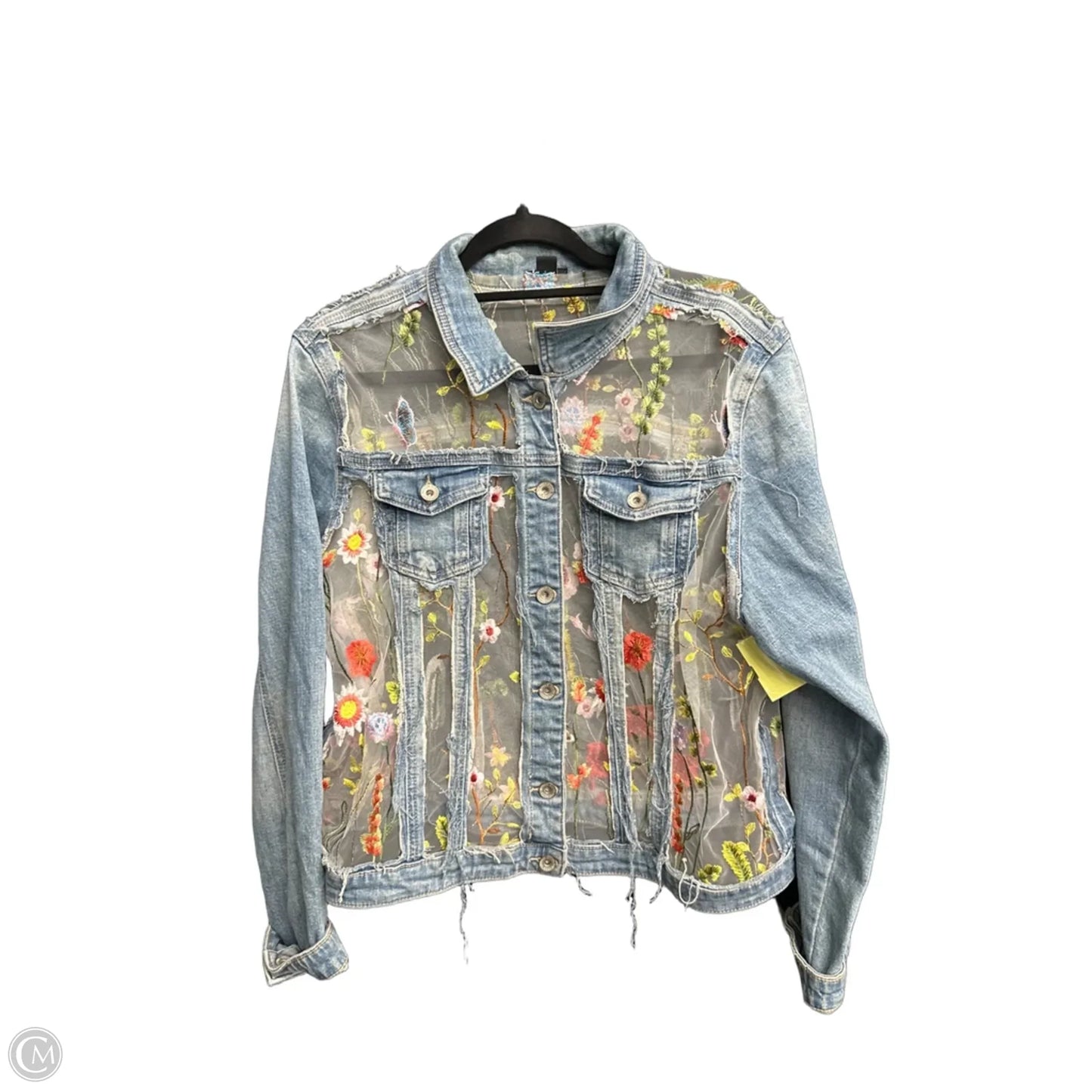 Jacket Denim By Buffalo David Bitton In Floral Print, Size: Xl