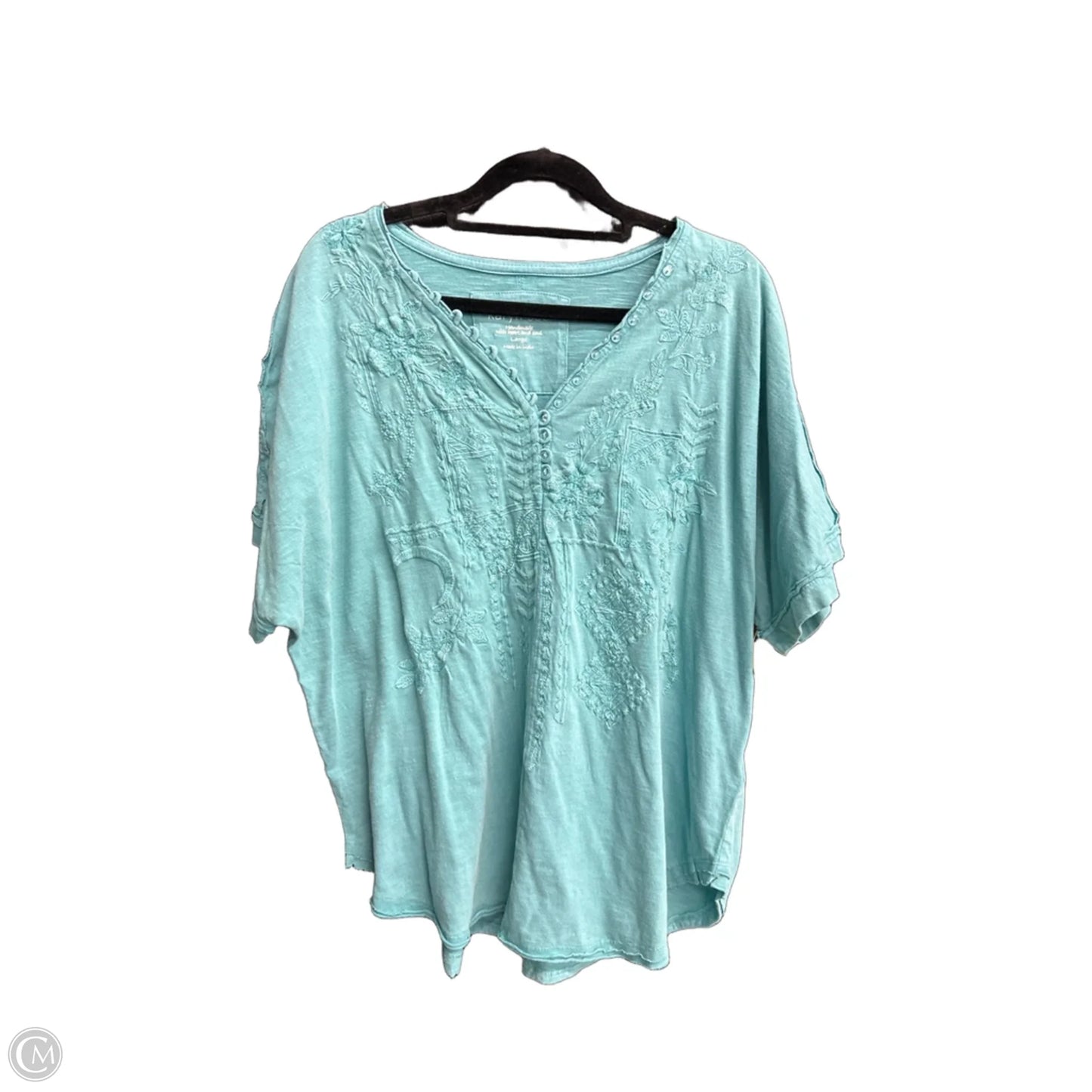 Top Short Sleeve By Clothes Mentor In Blue, Size: L