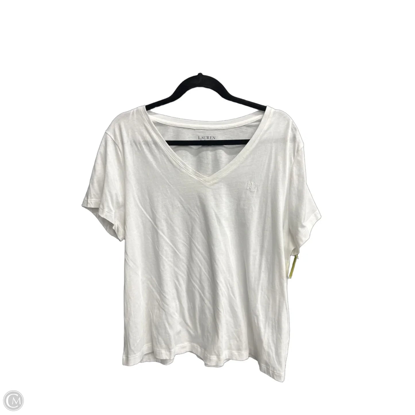 Top Short Sleeve Basic By Lauren By Ralph Lauren In White, Size: L