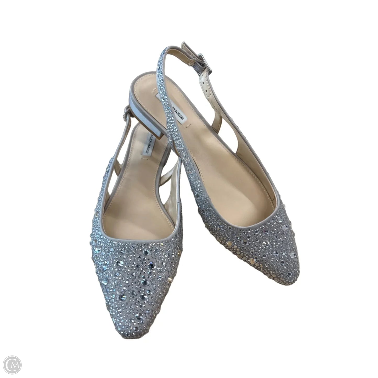 Shoes Flats By Alex Marie In Silver & Tan, Size: 6