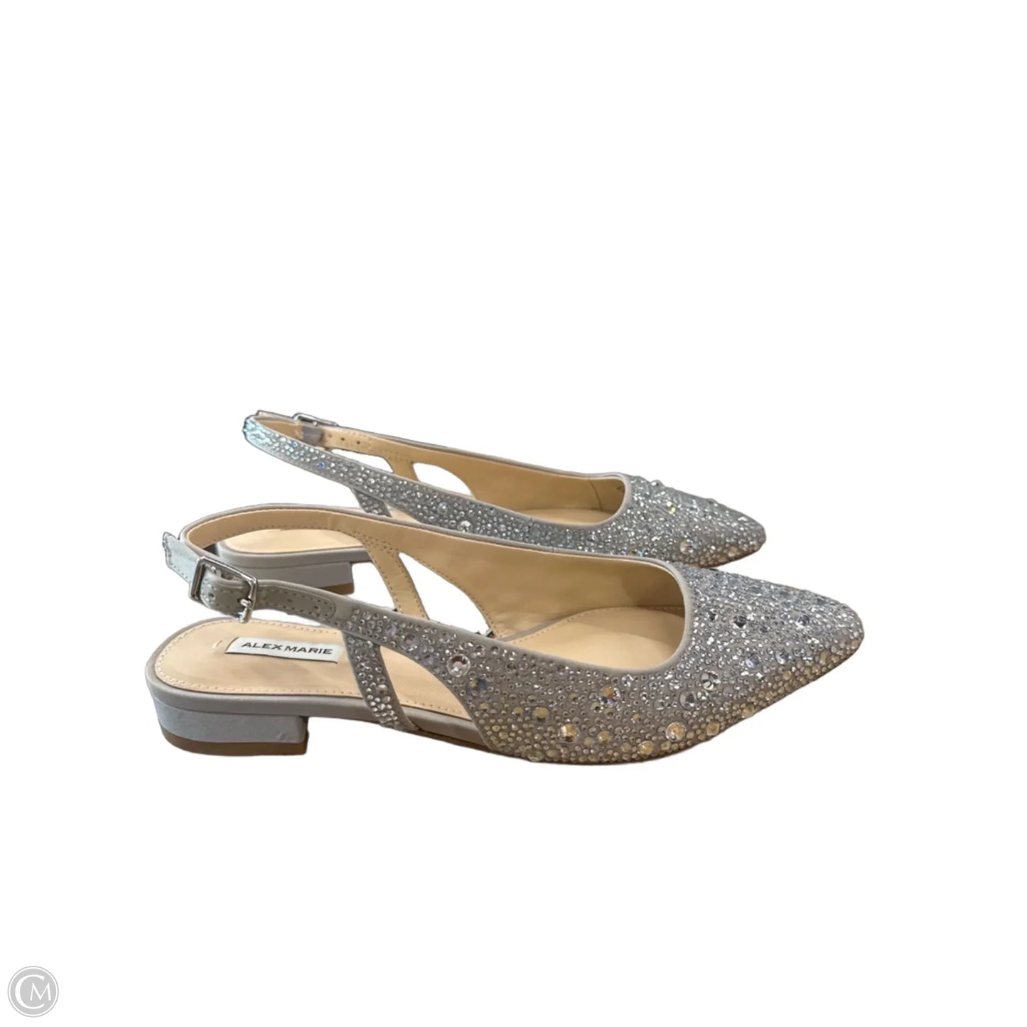 Shoes Flats By Alex Marie In Silver & Tan, Size: 6