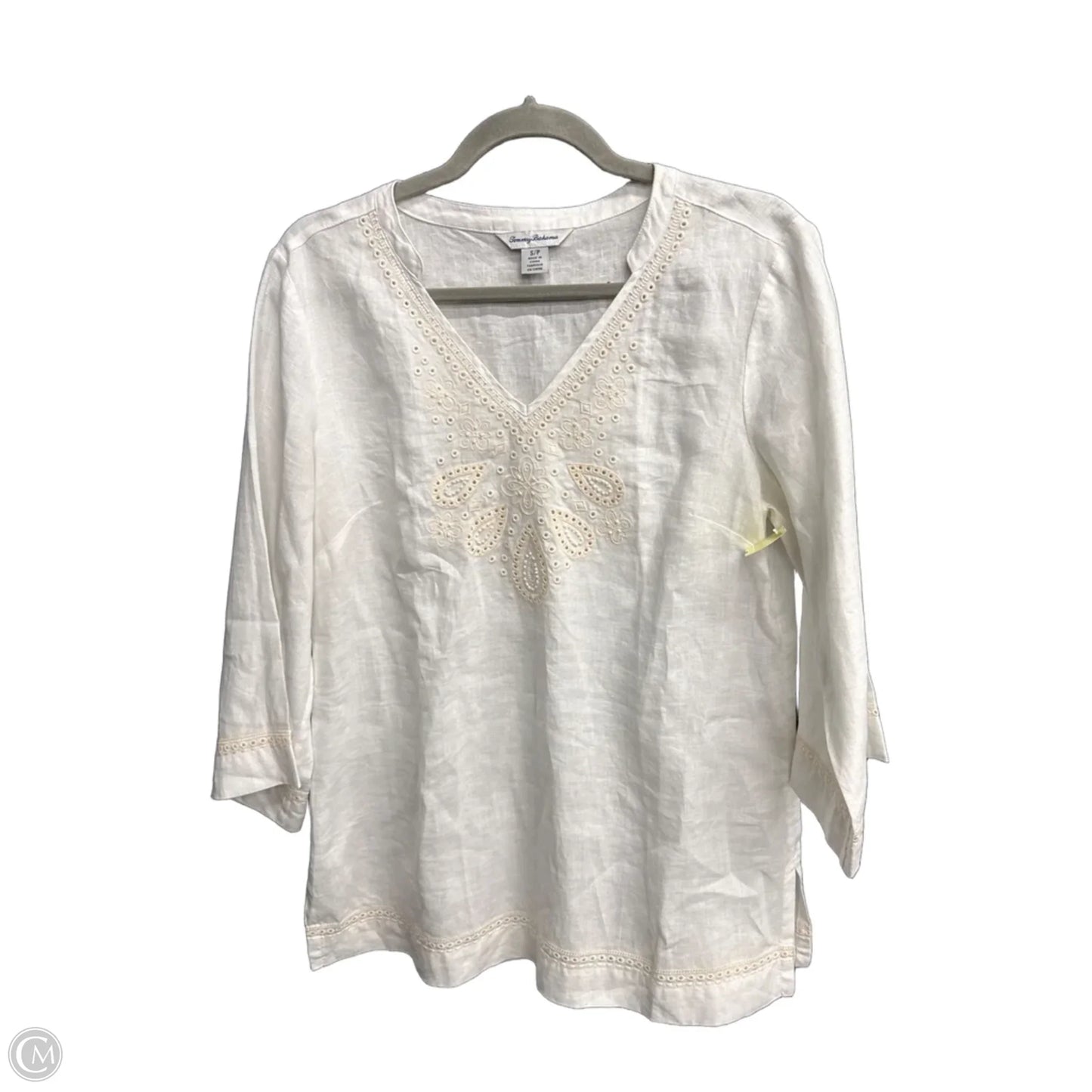 Top Long Sleeve By Tommy Bahama In White, Size: S
