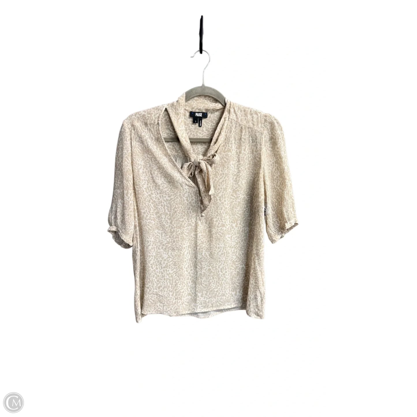 Top Short Sleeve By Paige In Leopard Print, Size: S