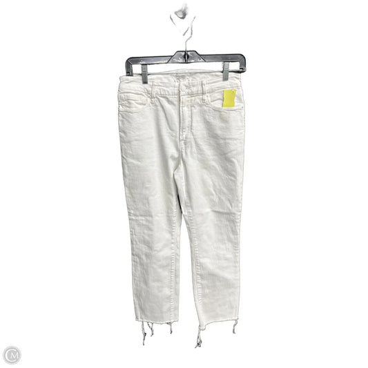 Jeans Straight By Good American In White Denim, Size: 6