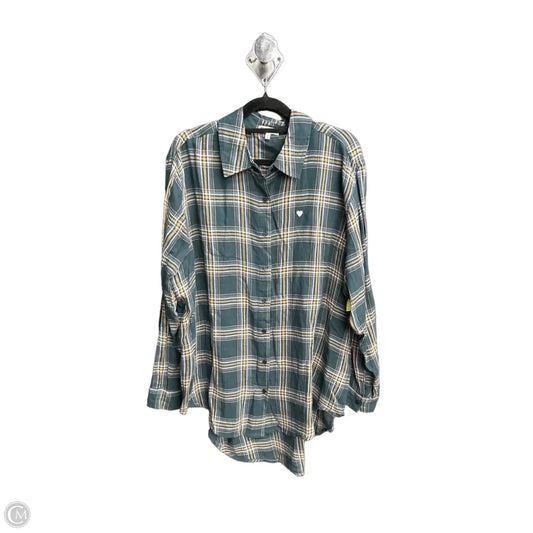 Top Long Sleeve By Sundry In Plaid Pattern, Size: Xs