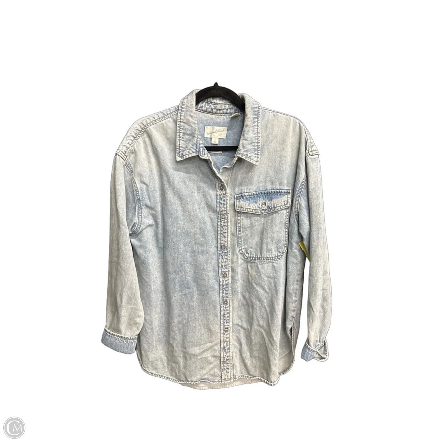 Top Long Sleeve By Universal Thread In Blue Denim, Size: M