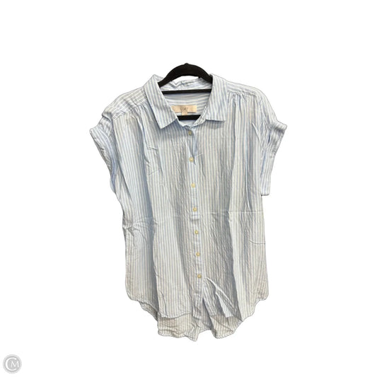Top Short Sleeve By Loft In Striped Pattern, Size: M
