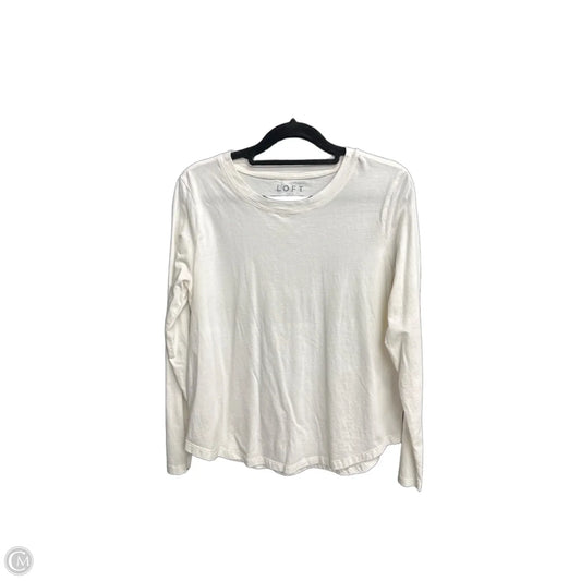 Top Long Sleeve By Loft In Cream, Size: M